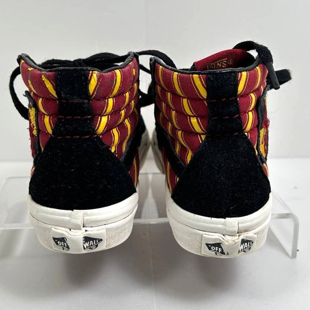 VANS Sk8-Hi Harry Potter Youth Size 13 Black Maroon Gold Gryffindor - Picture 6 of 8